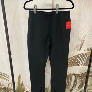 SPANX Black Boot Cut Pants with Slit